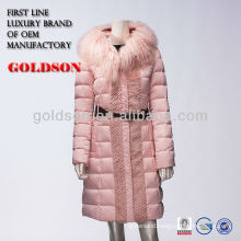 Women fashion coats 2017 in China OEM manufacture with goose down jacket